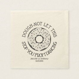 Grappig Modern Wit Geglazuurd Donut Traktatie Huwe Servet