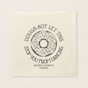 Grappig Modern Wit Geglazuurd Donut Traktatie Huwe Servet