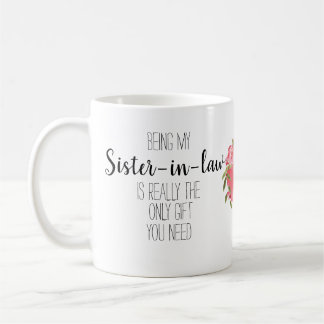 Grappig modern zusje in de wet: "slechts cadeauban koffiemok