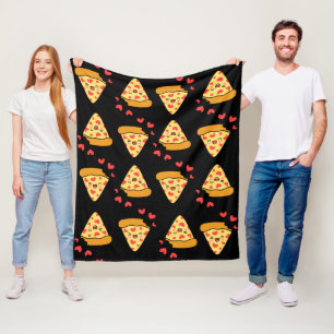 Grappig moderne pizzapatroonretro fleece deken