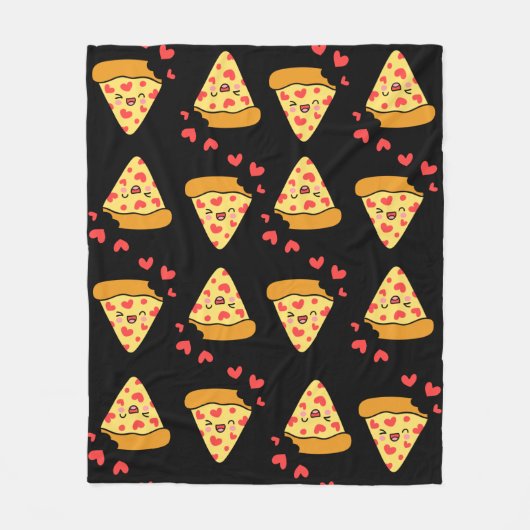Grappig moderne  pizzapatroonretro fleece deken (Voorkant)