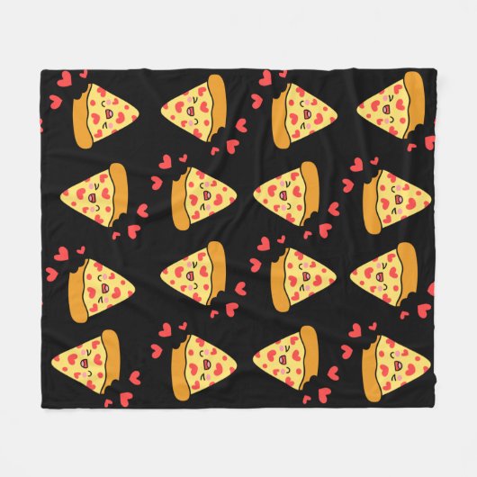 Grappig moderne  pizzapatroonretro fleece deken (Voorkant (Horizontaal))