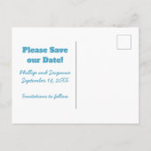 Grappig Moderne Typografie sparen de Aankondiging Briefkaart (Achterkant)