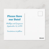 Grappig Moderne Typografie sparen de Aankondiging  Briefkaart (Achterkant)