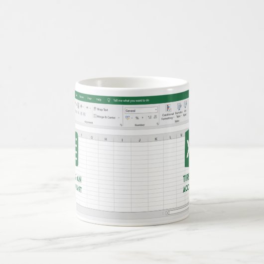 grappig moe als boekhouder, grappige accountant koffiemok (Center)