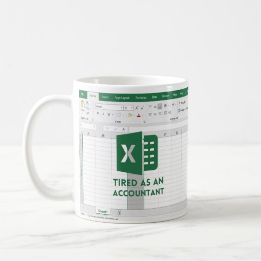 grappig moe als boekhouder, grappige accountant koffiemok (Links)