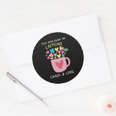 Grappig Moeder Leven Caffeïne Chaos Liefde Moeder Ronde Sticker (Envelop)