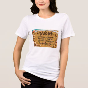 Grappig Moeder Strand Design – Aangedreven door Sn Tri-Blend Shirt