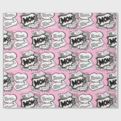 Grappig Moederdag bedankjes Cadeaupapier (Vlak)