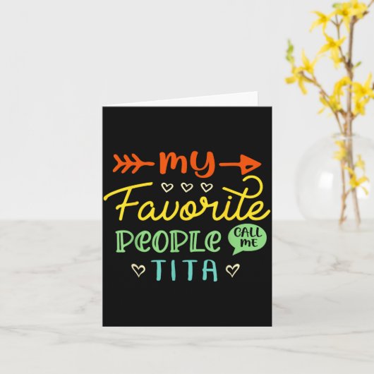 Grappig Moederdag Cadeau Mijn Favoriete Mensen Noe Kaart (Gele Bloem)