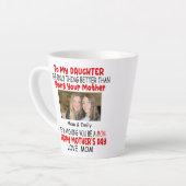 Grappig Moederdag cadeau voor dochter van mama Latte Mok (Linkerhoek)