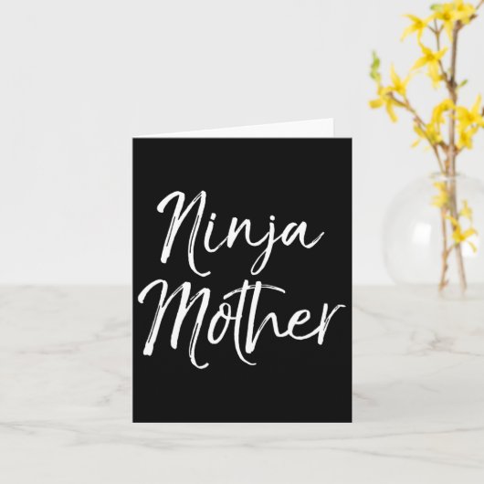 Grappig Moederdag Cadeau Voor Moeders Karate Cadea Kaart (Gele Bloem)