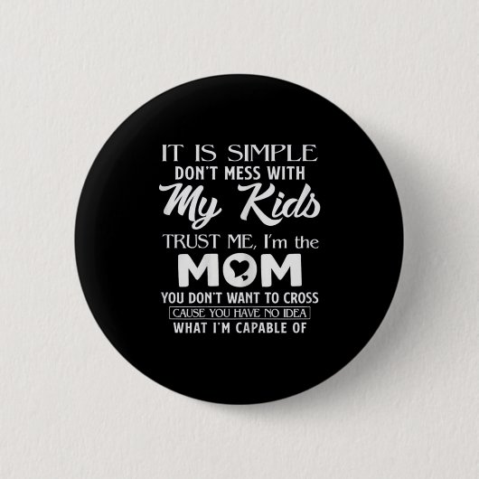 Grappig Moederdag Cadeau Voor Moeders Vrouwen Het Ronde Button 5,7 Cm (Voorkant)