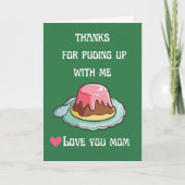 grappig Moederdag gezegde Ouders eten woordspeling Kaart (Voorkant)