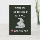 grappig Moederdag gezegde Ouders poep pun Kaart (Voorkant)