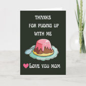 grappig Moederdag gezegde Ouders puding Kaart (Voorkant)