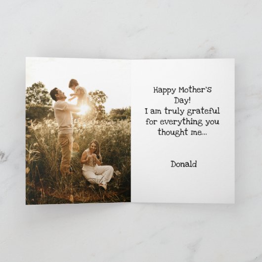 grappig Moederdag gezegde Ouders puding Kaart (Binnen)