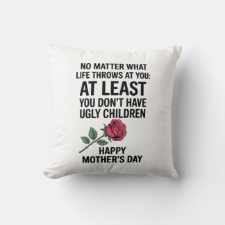 Grappig Moederdag Gift Roos Design Kussen