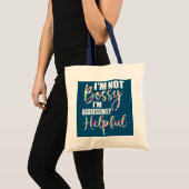 Grappig Moederdag, ik ben niet Bossy, ik ben agres Tote Bag (Voorkant (product))