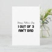 Grappig Moederdag Kaart 3 Kinder (Staand voorkant)