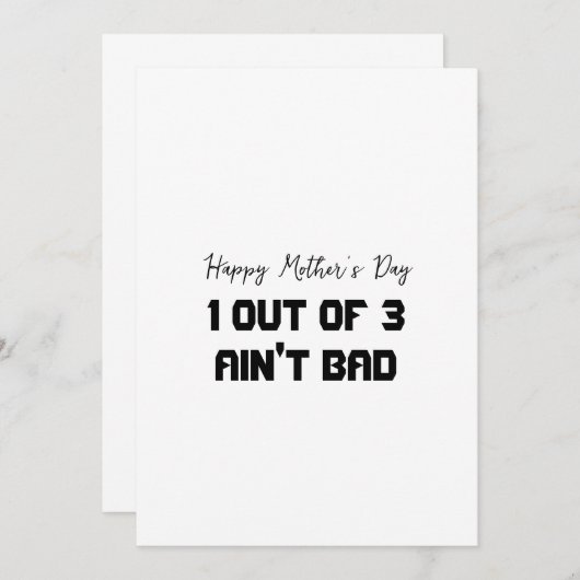 Grappig Moederdag Kaart 3 Kinder (Voorkant / Achterkant)