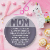 Grappig Moederdag leven van mama Papieren Bordje (Feest)