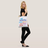 grappig moederdag lievelingskind tote bag (Op model)