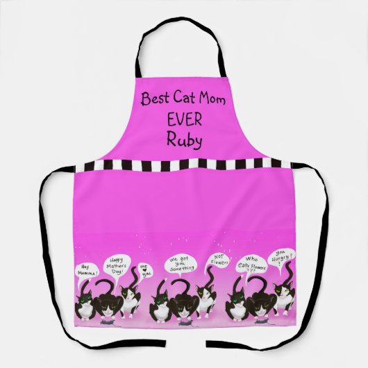 Grappig Moederdag Schort van Katten - Beste Katten (Voorkant)