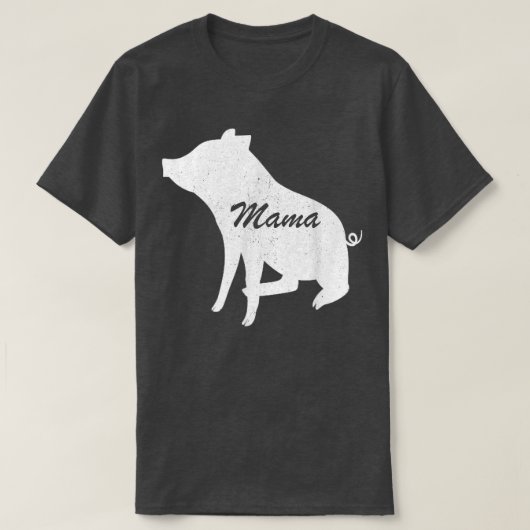 Grappig Moederdag Shirt, mammaas varkensritten T-shirt (Design voorkant)