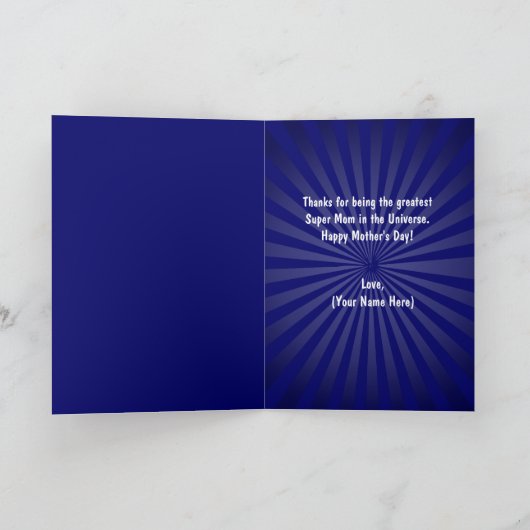 Grappig Moederdag, Super Mam Kaart (Binnen)