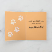 Grappig Moederdag van de kat... Kaart (Binnen)