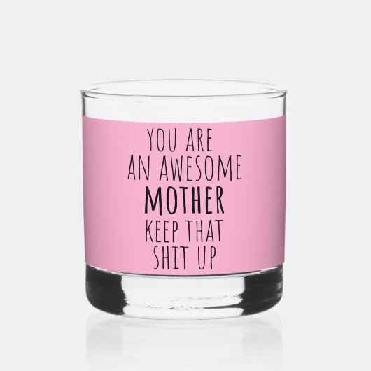 Grappig Moedergeschenk van dochtertje en kinder 20 Whisky Glas (Voorkant)