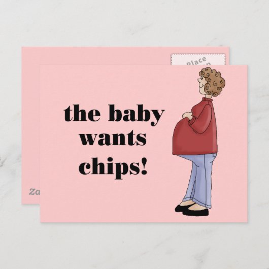 Grappig moederschapsontwerp briefkaart (Voorkant / Achterkant)