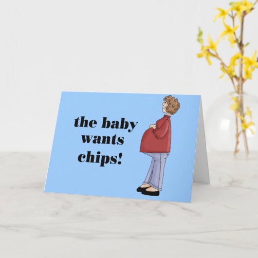 Grappig moederschapsontwerp kaart (Gele Bloem)