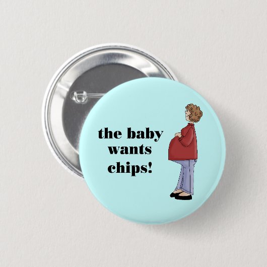 Grappig moederschapsontwerp ronde button 5,7 cm (Voorkant /achterkant)