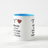 Grappig moedje met humoristische gezinsprikkel mok (Midden)