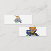 Grappig moesje dat ijs eet | Achterkleur kiezen Mini Visitekaartje (Voorkant / Achterkant)