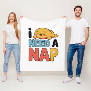 Grappig Moet Een Dutje Doen Schattige Slaapachtige Fleece Deken