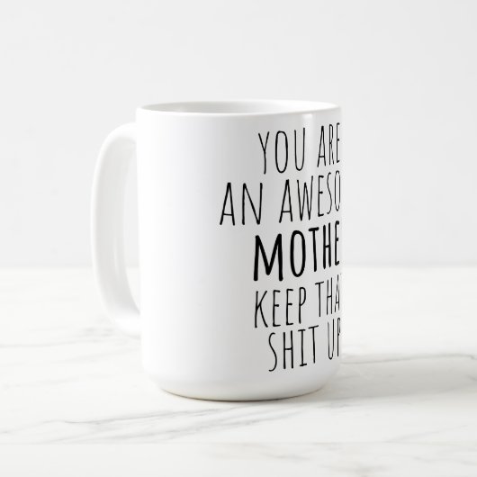 Grappig mok cadeau voor mama moederdag 2025 (Voorkant links)