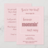 Grappig Mommin is niet makkelijk dat mama 's nacht Kaart (Voorkant / Achterkant)