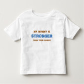 Grappig MOMMY STRONGER blauw Kinder Shirts (Voorkant)