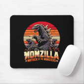 Grappig Momzilla Moeder van Monsters Retro Verjaar Muismat (Met muis)