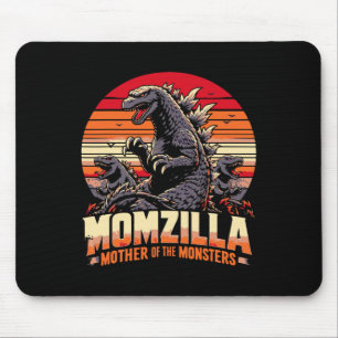 Grappig Momzilla Moeder van Monsters Retro Verjaar Muismat