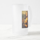 Grappig Mona Lisa Beer Lover Uniek Cadeau Matglas Bierpul (Voorkant rechts)