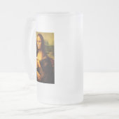 Grappig Mona Lisa Beer Lover Uniek Cadeau Matglas Bierpul (Voorkant links)