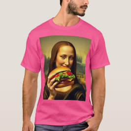 Grappig Mona Lisa Burger T-shirt