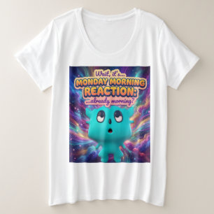 Grappig Mondagochtend Reactie Quote Grafisch T-shi Grote Maat T-shirt