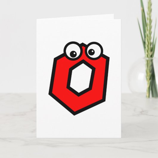 Grappig monogram letter O Notitiekaartje (Voorkant)