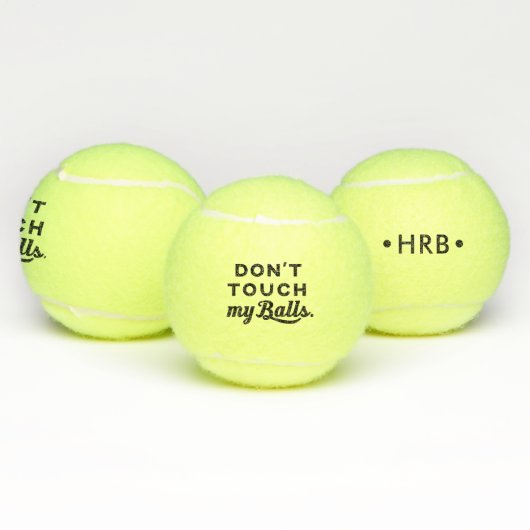 Grappig Monogram, raak mijn Tennis Balls niet aan Tennisballen (Multi)