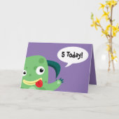Grappig monster aanpasbare verjaardagskaart kaart (Gele Bloem)